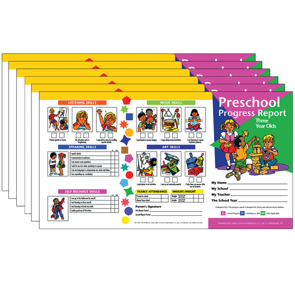 Hayes Preschool Progress Report, Three Year Olds, PK60 PRC1